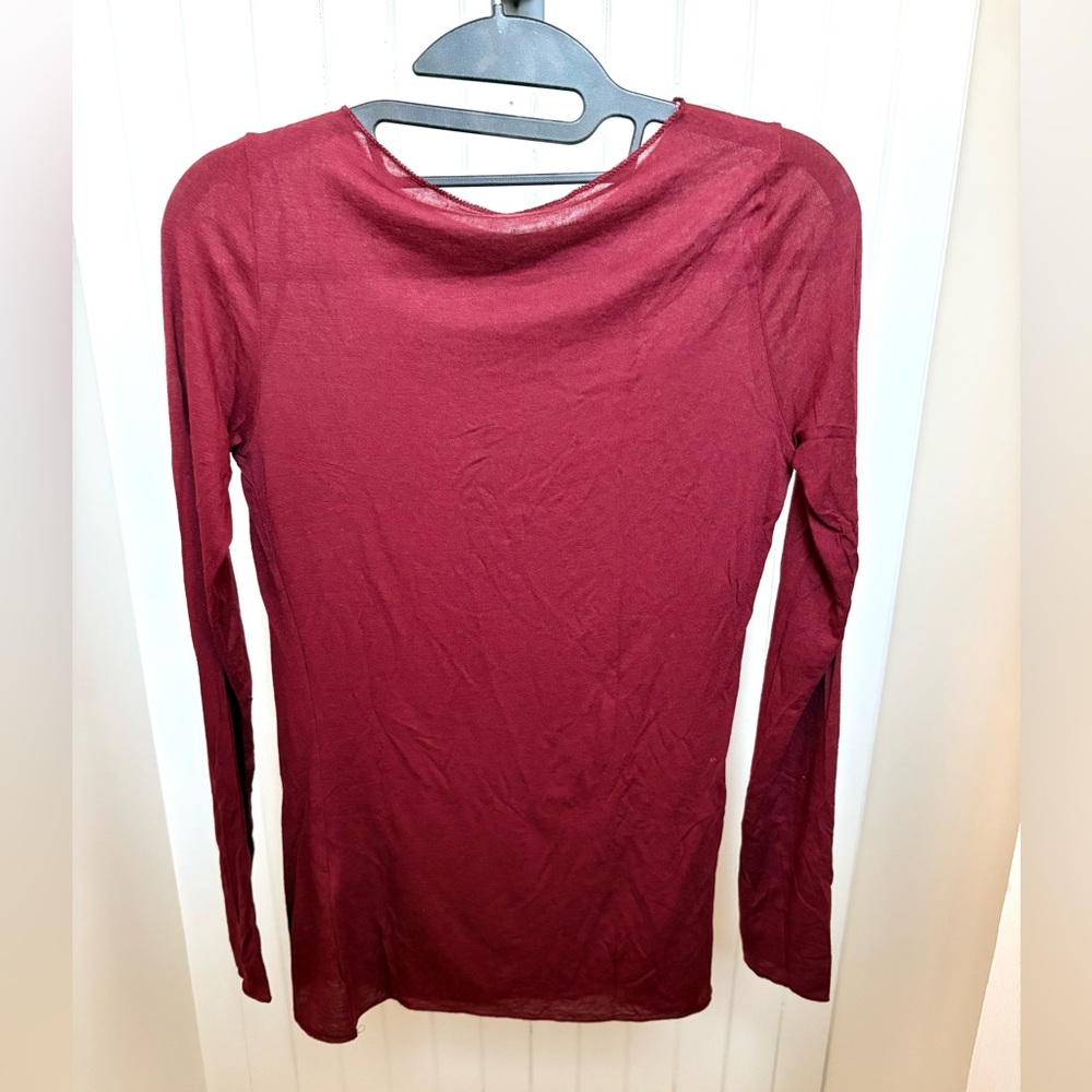 Intimissimi Boat Neck Modal Cashmere Ultralight Top Vamp Red